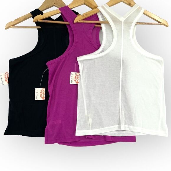 -FP Movement by Free People Very Varsity Women's Ribbed Sheer Tank Top NWT XS - Picture 2 of 15